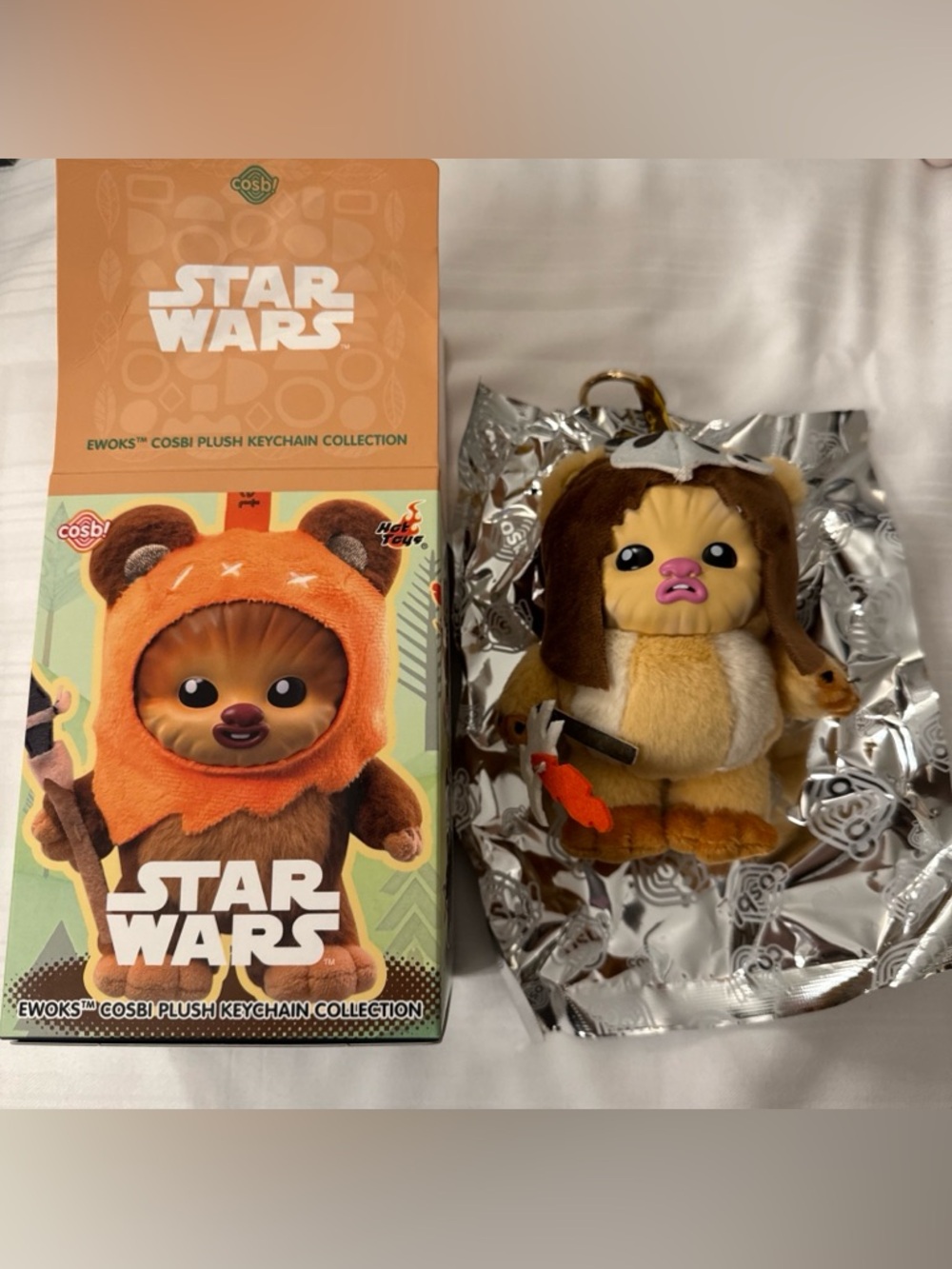 Star Wars Ewok Cosbi Plush Keychain Disney Logray NEW